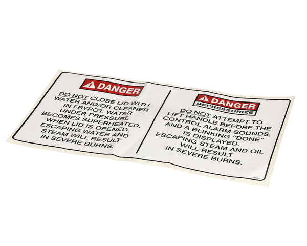 Henny Penny 96618 Operation Hazard Label (HEN96618)