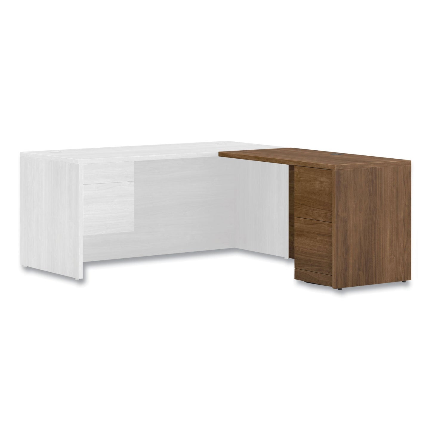 HON 10500 Series Return with Full-Height Pedestal, Right, 48" x 24" x 29.5", Pinnacle (HON105905RPINC)