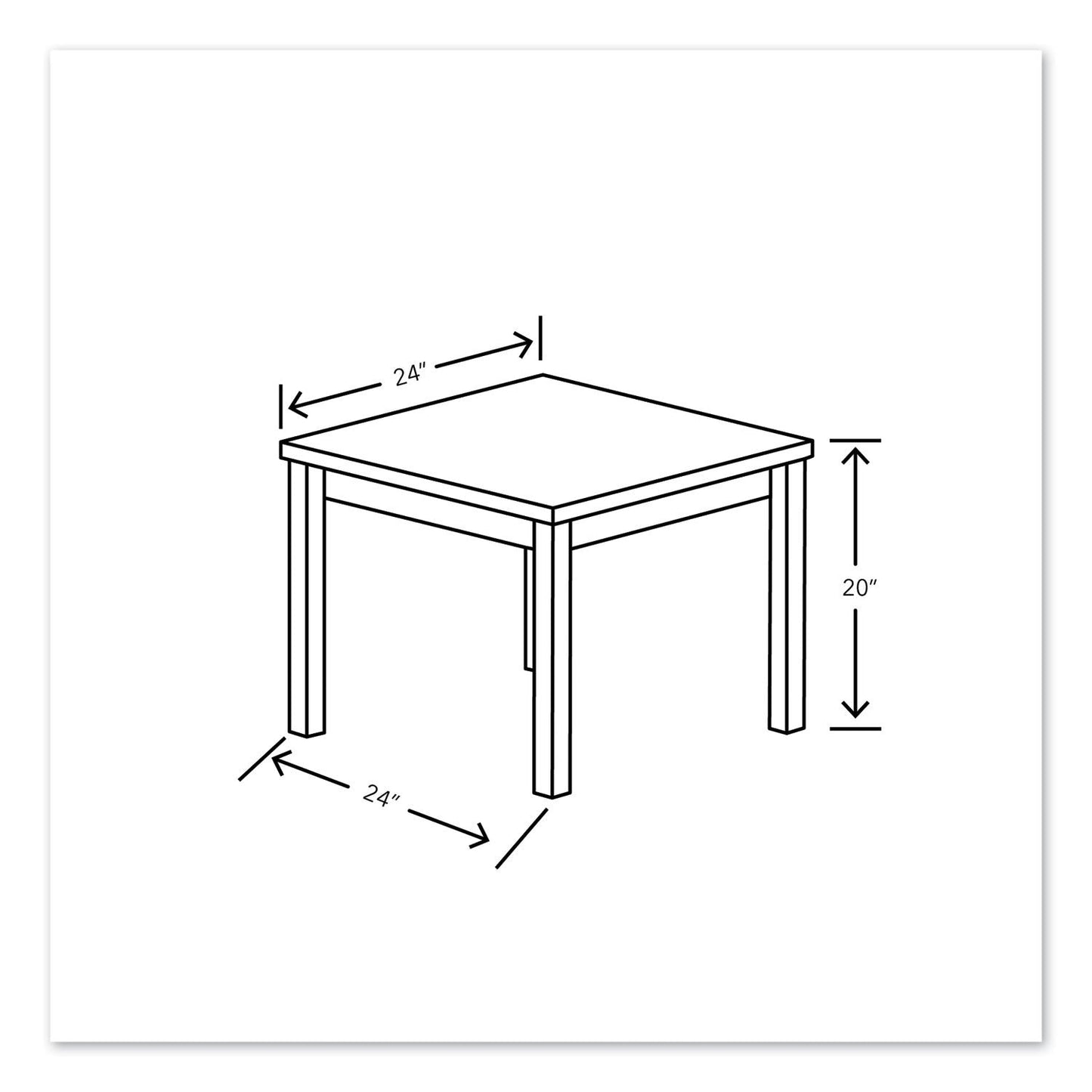 HON 80000 Series Laminate Occasional Corner Table, 24w x 24d x 20h, Pinnacle (HON80192PINC)