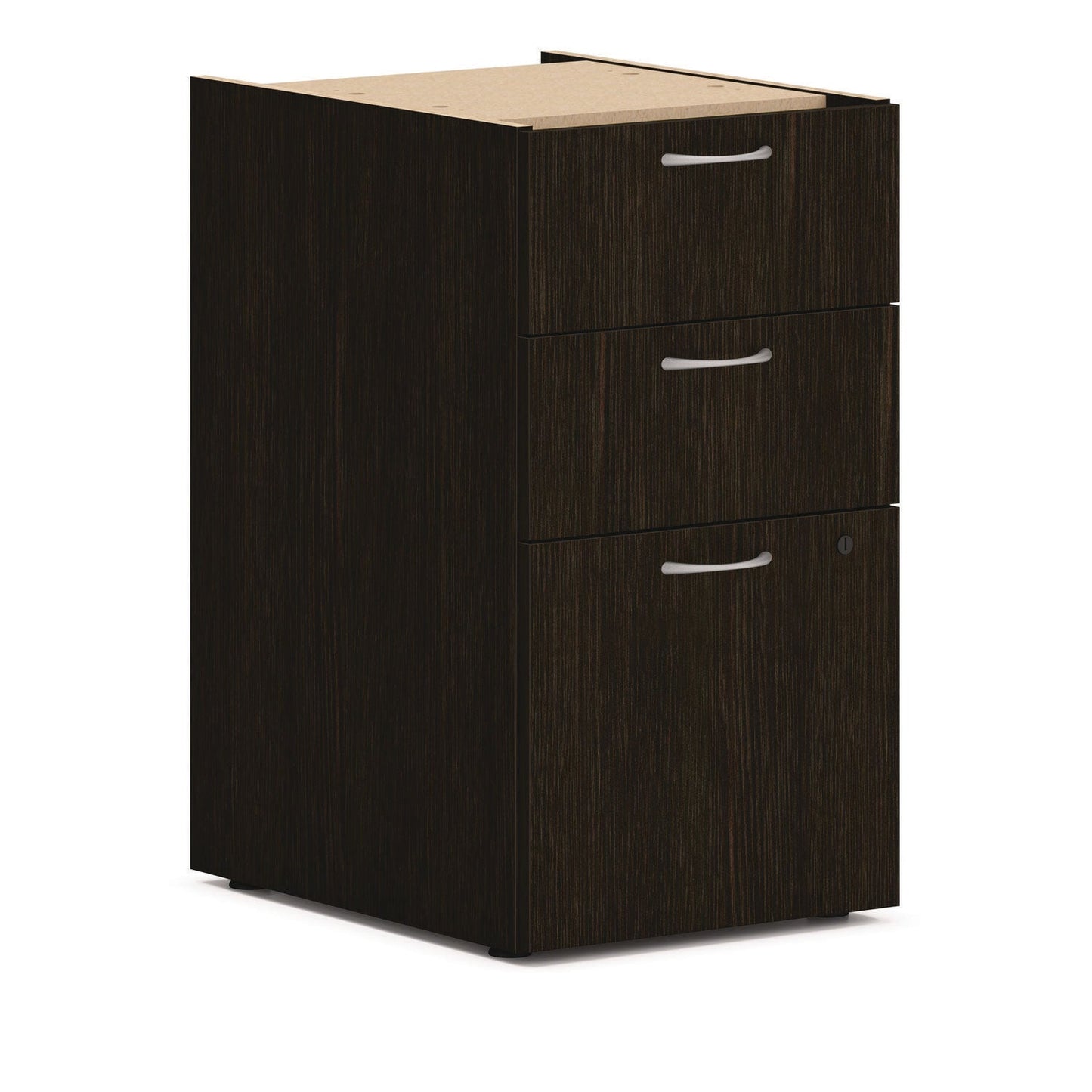 HON Mod L-Station Double Pedestal Desk Bundle, 60" x 72" x 29", Java Oak (HONL6072L2BBFJA)