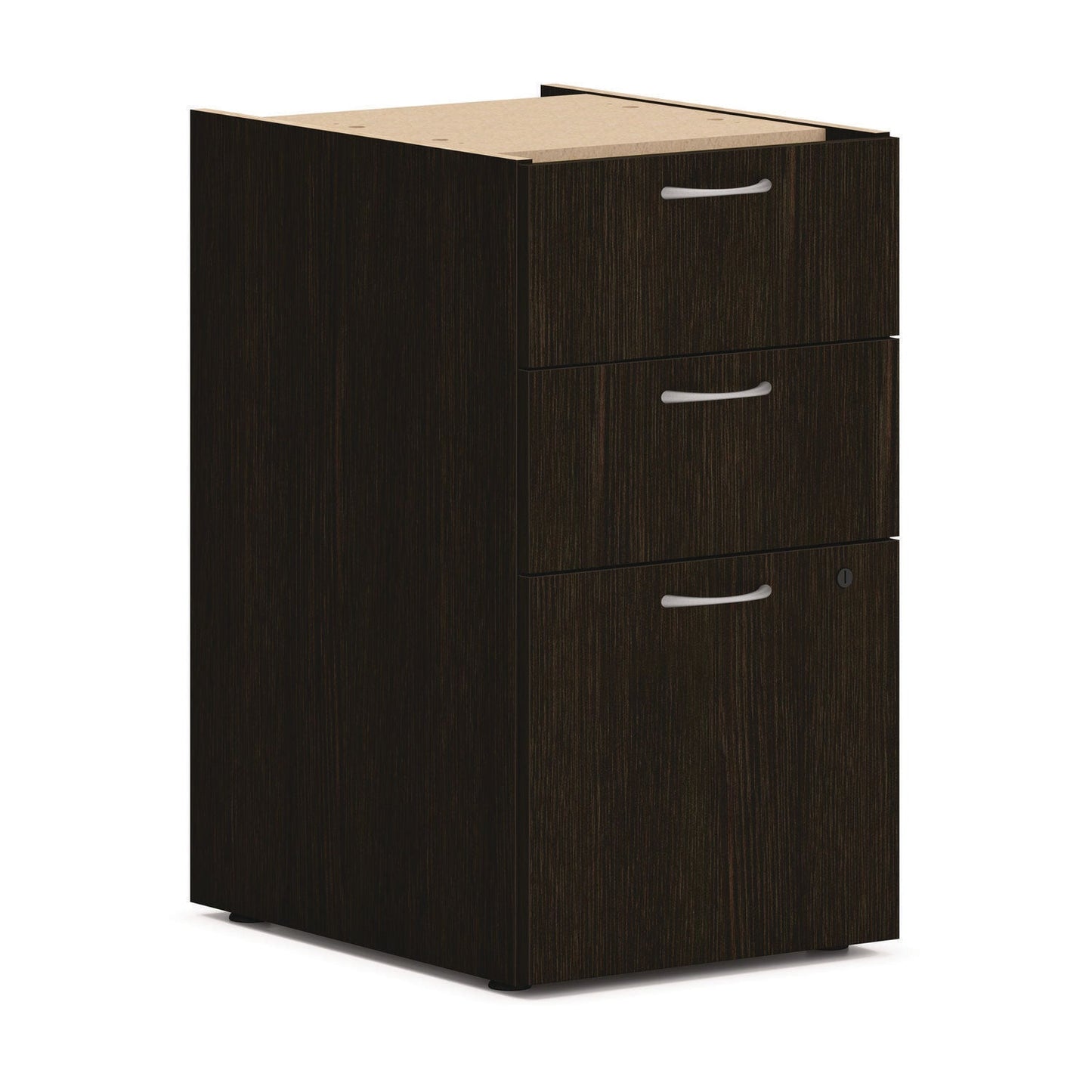 HON Mod L-Station Double Pedestal Desk Bundle, 60" x 72" x 29", Java Oak (HONL6072L2BBFJA)