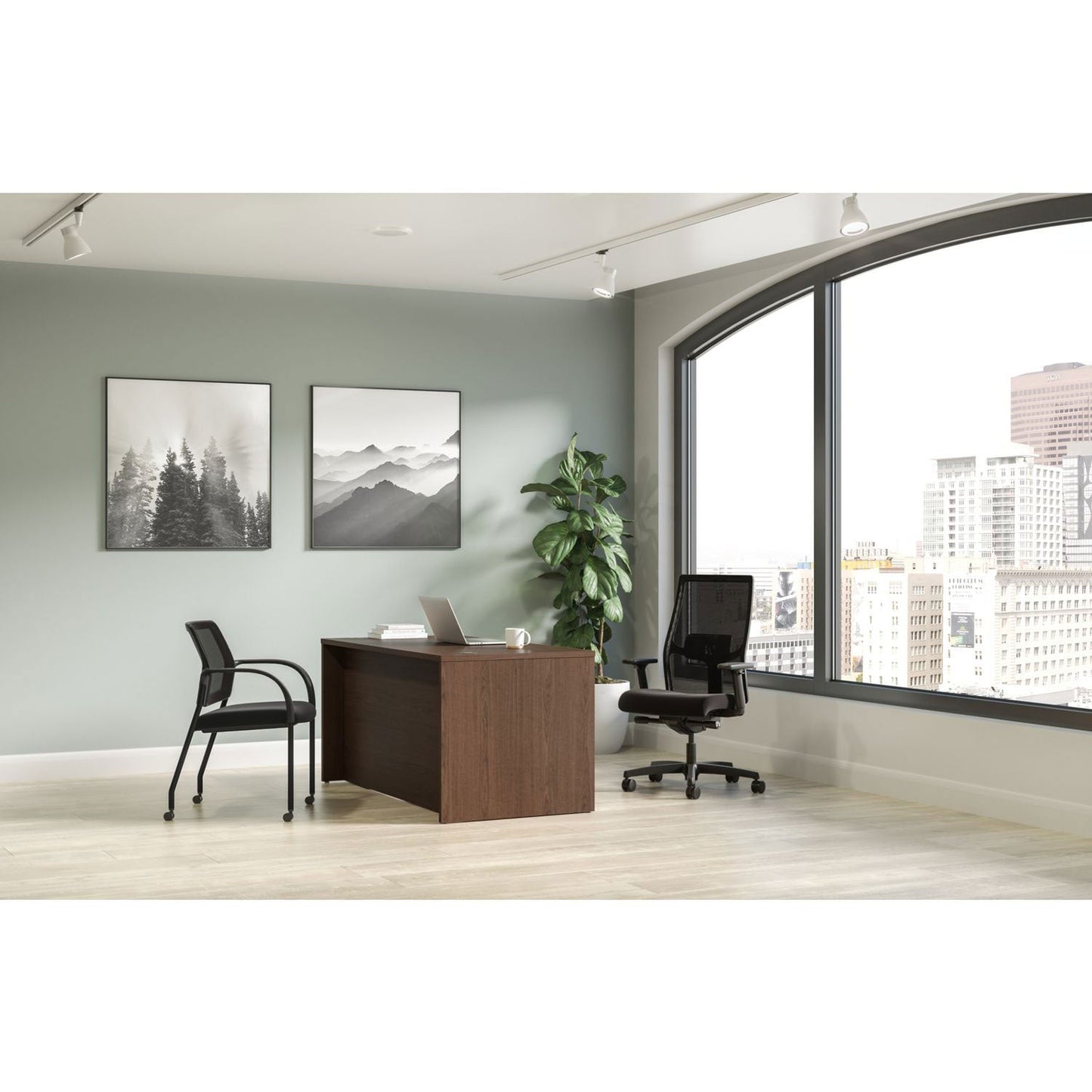 HON Mod Double Pedestal Desk Bundle, 60" x 30" x 29", Sepia Walnut (HONLDS6030BBFSE)