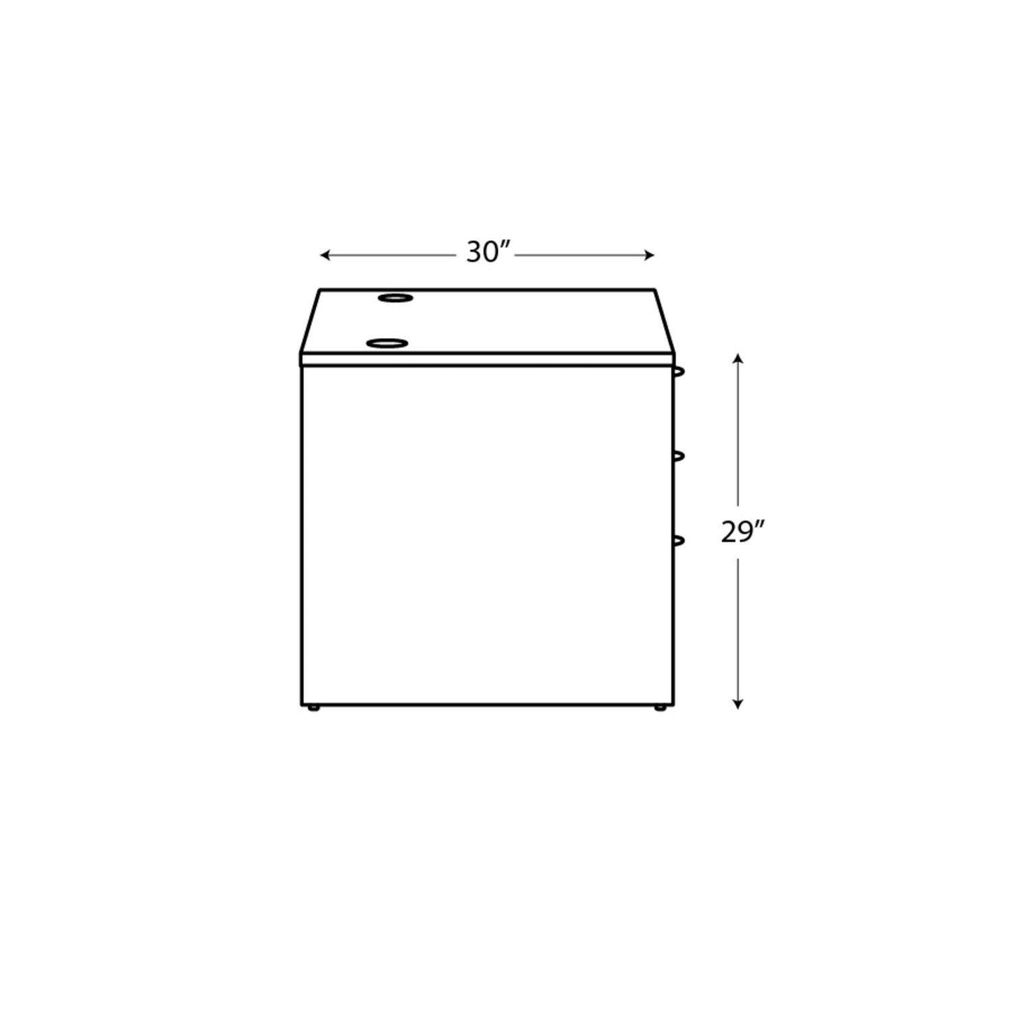 HON Mod Single Pedestal Desk Bundle, 60" x 30" x 29", Traditional Mahogany (HONMOD011)