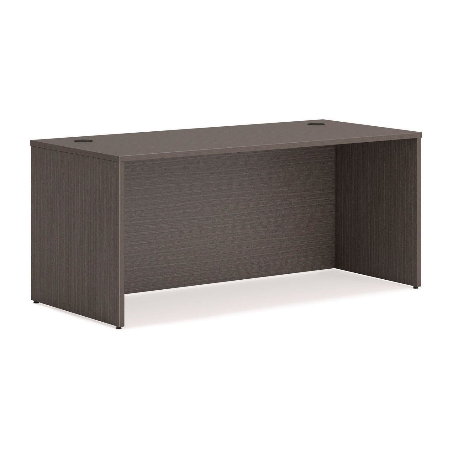 HON Mod L-Station Double Pedestal Desk Bundle, 66" x 72" x 29", Slate Teak (HONMOD072)