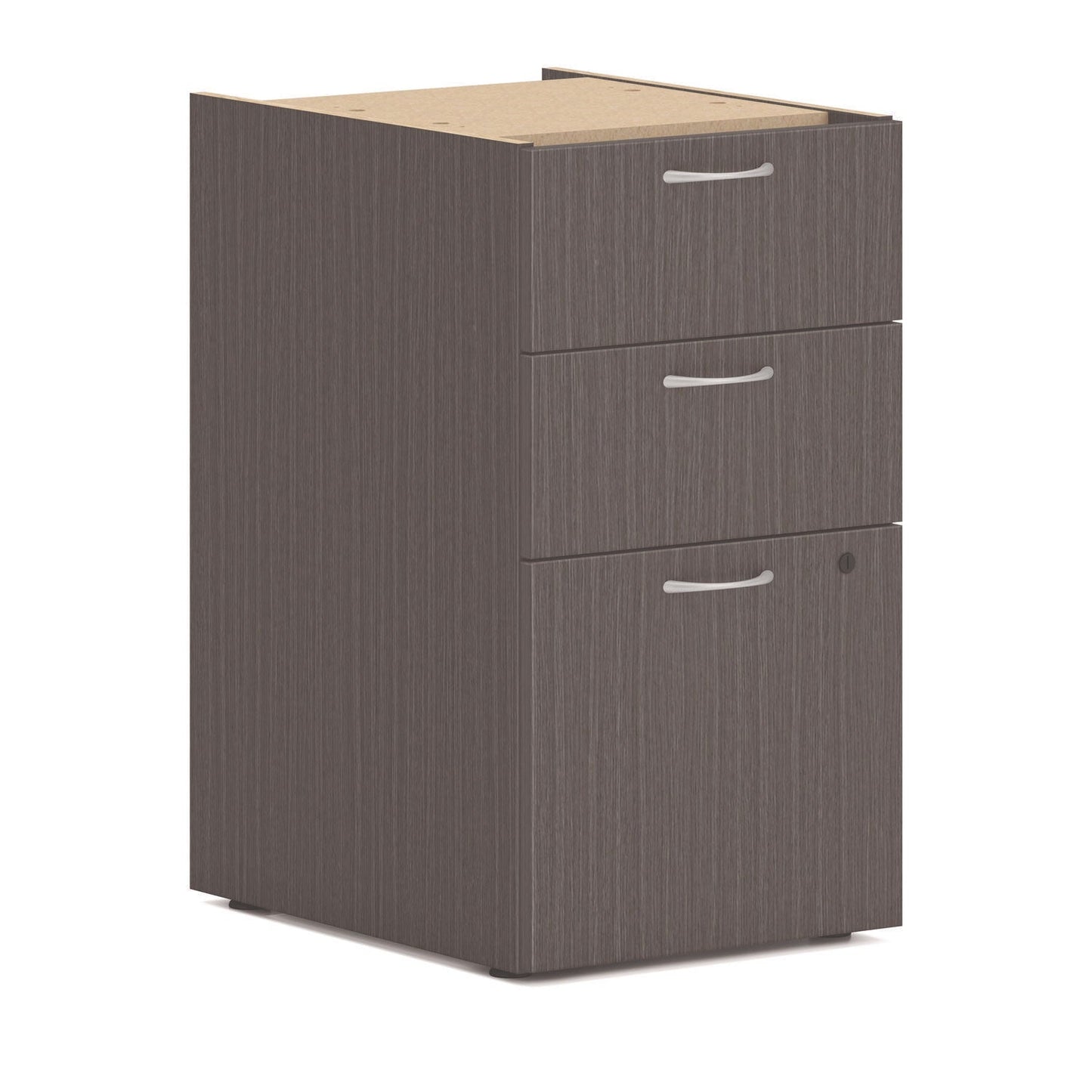 HON Mod L-Station Double Pedestal Desk Bundle, 66" x 72" x 29", Slate Teak (HONMOD072)
