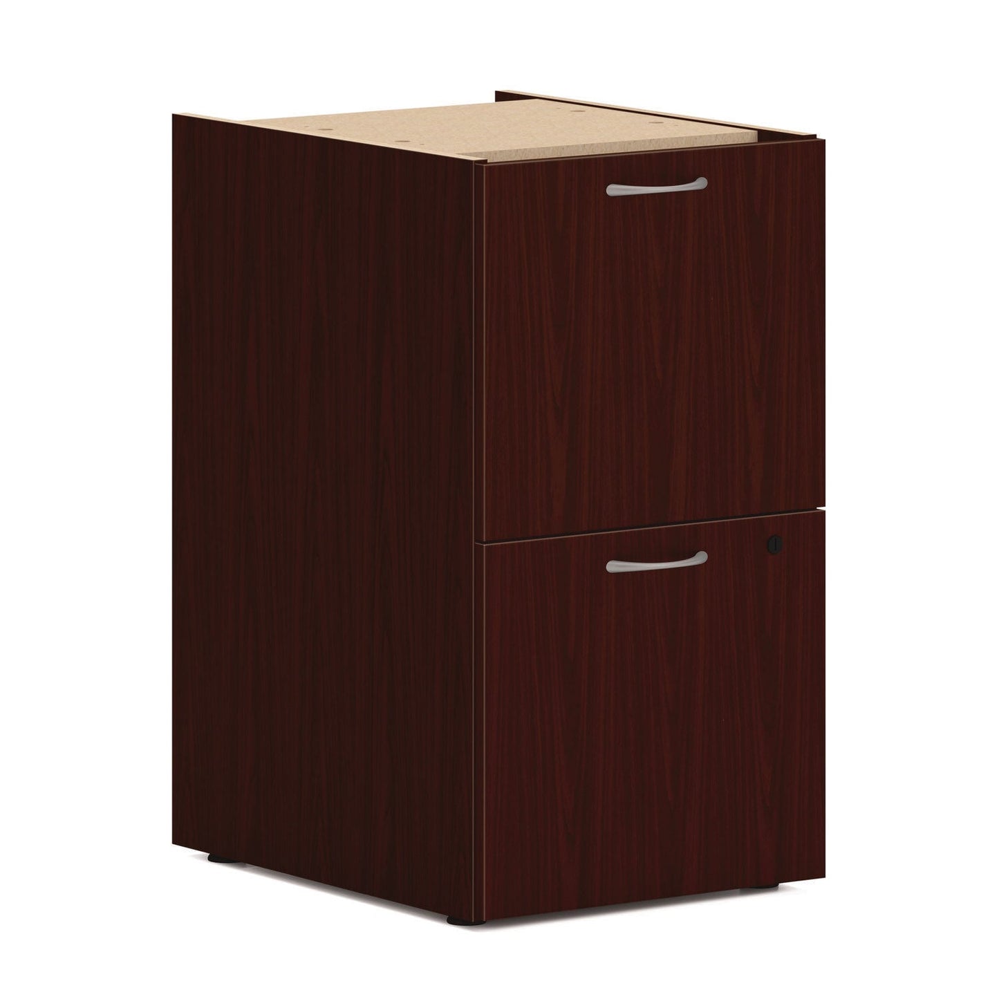 HON Mod L-Station Double Pedestal Desk Bundle, 66" x 72" x 29", Traditional Mahogany (HONMOD073)