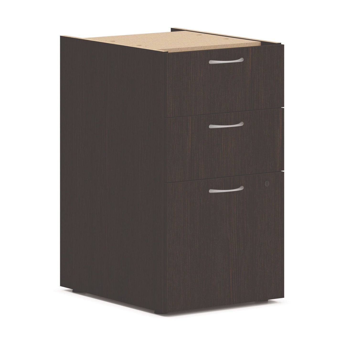 HON Mod L-Station Double Pedestal Desk Bundle, 66" x 72" x 29", Java Oak (HONMOD076)