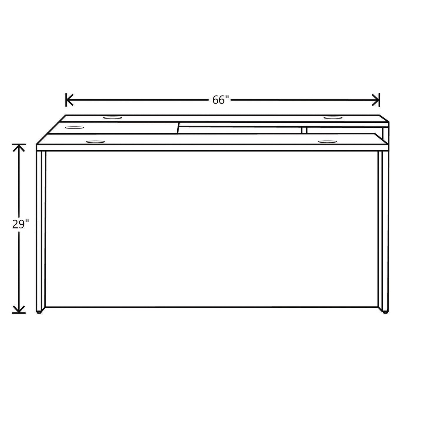 HON Mod U-Station Bundle, 66" x 96" x 29", Slate Teak (HONMOD077)