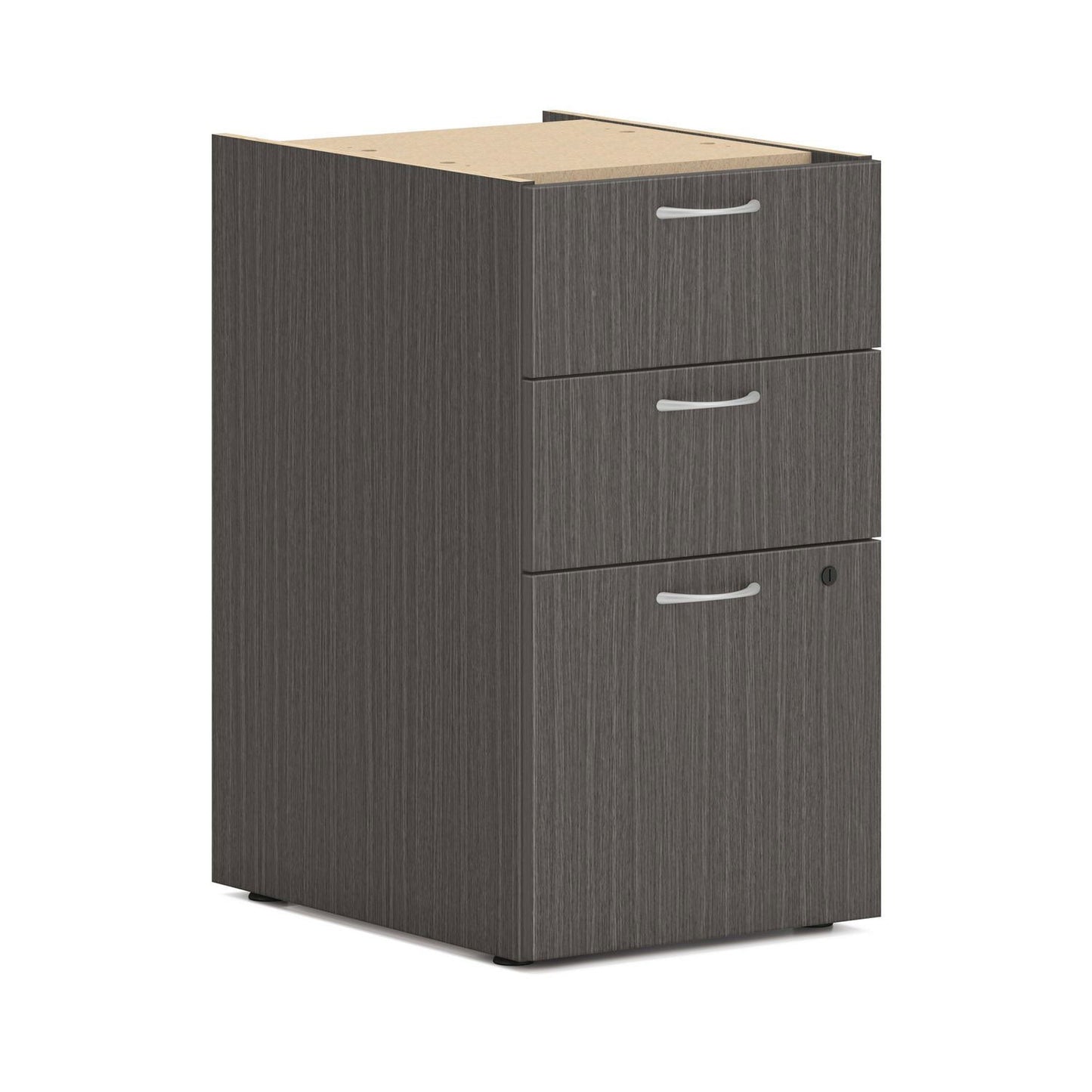 HON Mod Single Pedestal Desk Bundle, 48" x 30" x 29", Slate Teak (HONMOD172)