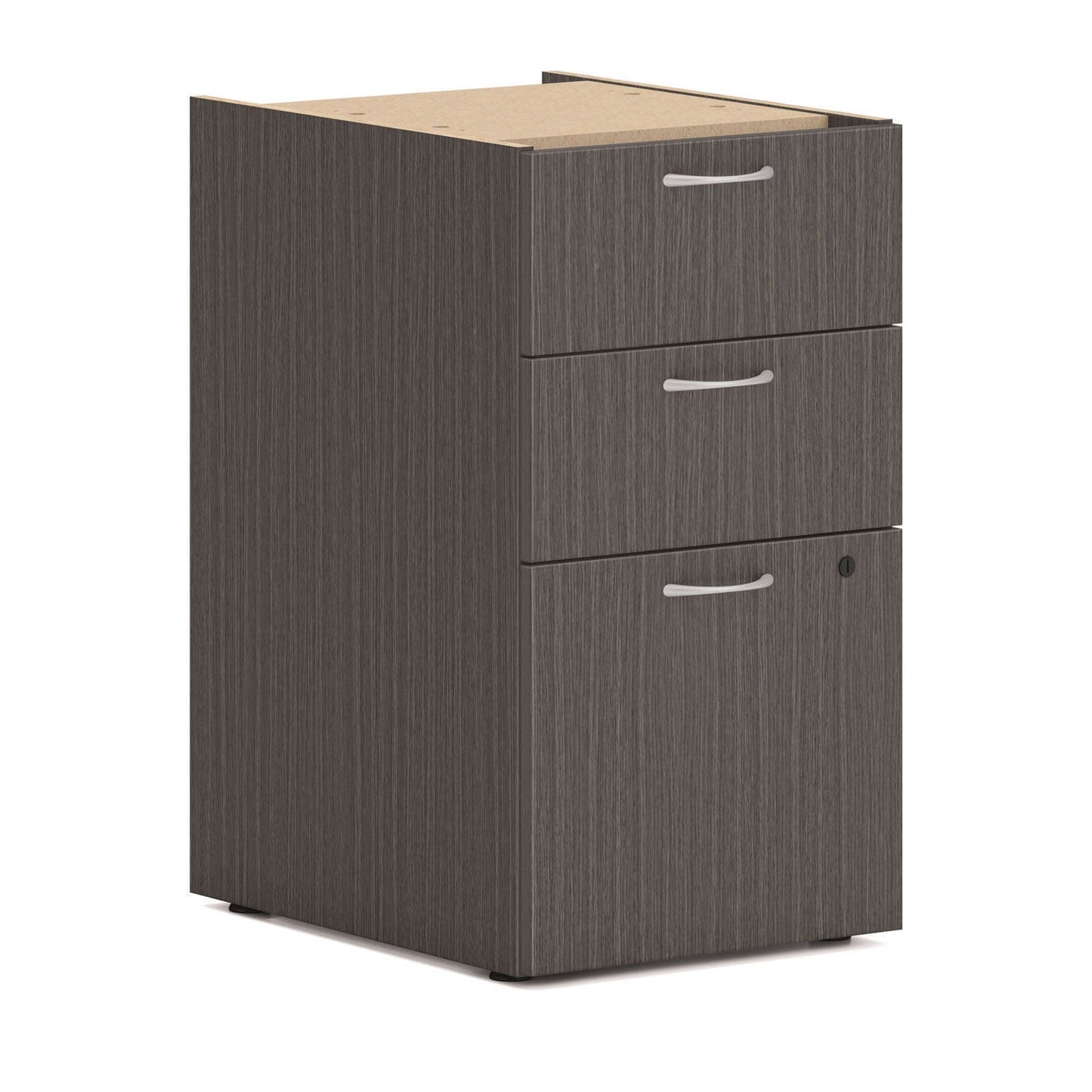 HON Mod L-Station Double Pedestal Desk Bundle, 60" x 72" x 29", Slate Teak (HONMOD187)