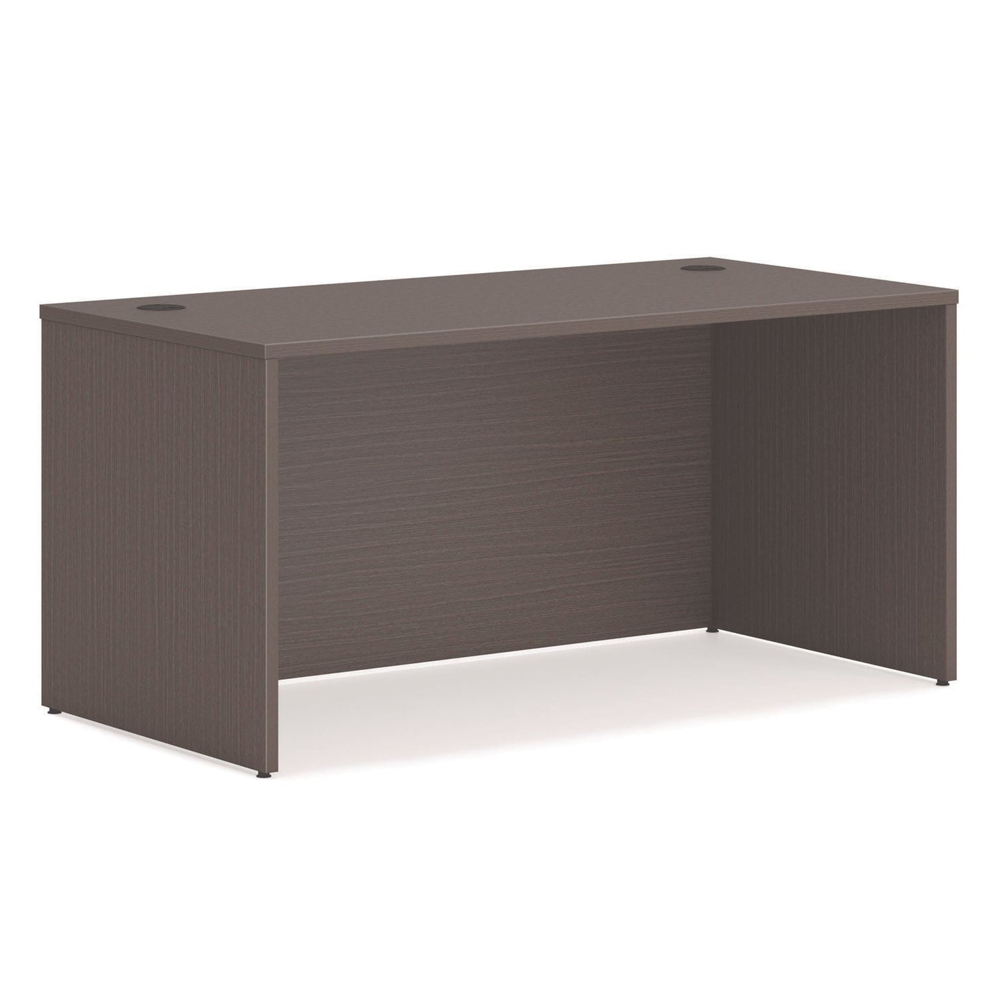 HON Mod L-Station Double Pedestal Desk Bundle, 60" x 72" x 29", Slate Teak (HONMOD187)