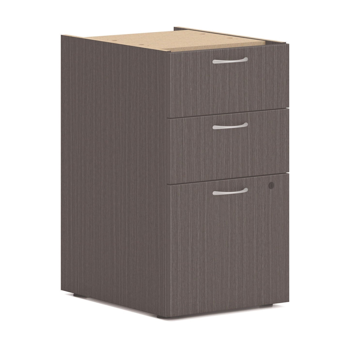 HON Mod L-Station Double Pedestal Desk Bundle, 60" x 72" x 29", Slate Teak (HONMOD187)