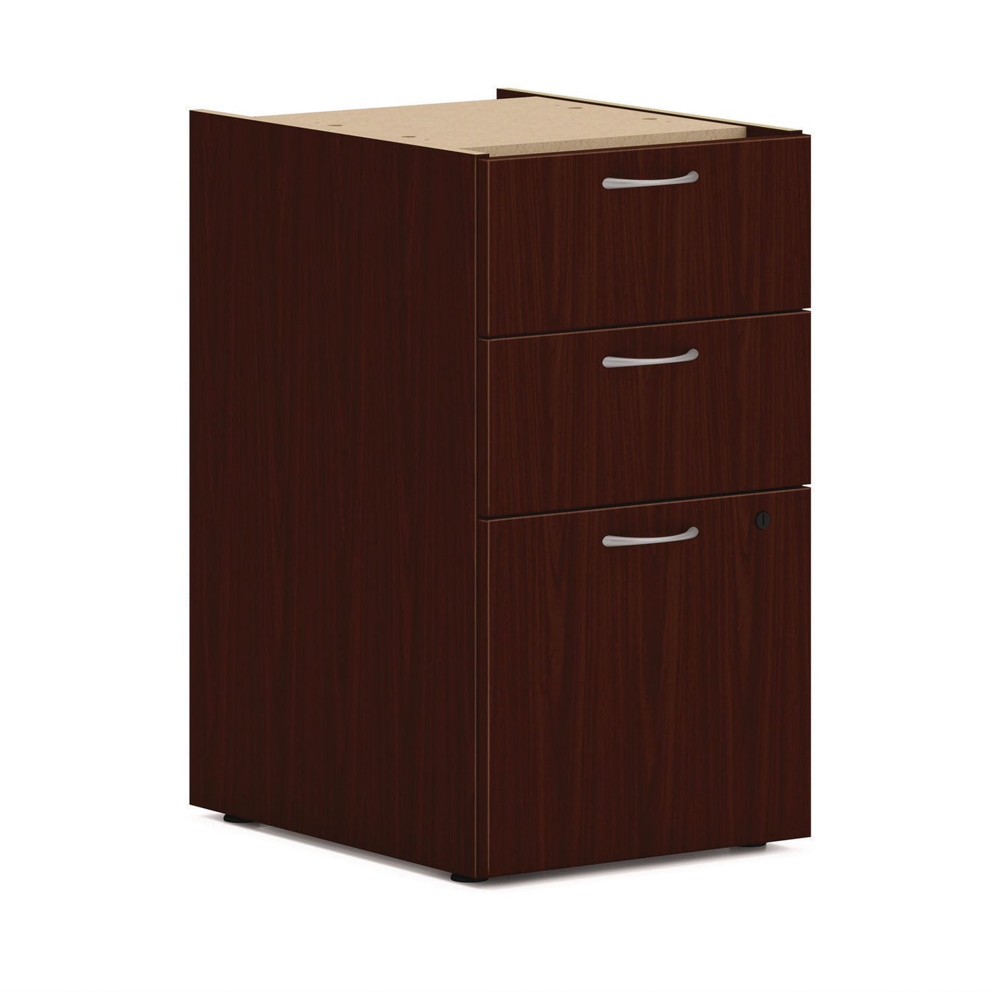 HON Mod L-Station Double Pedestal Desk Bundle, 60" x 72" x 29", Traditional Mahogany (HONMOD188)