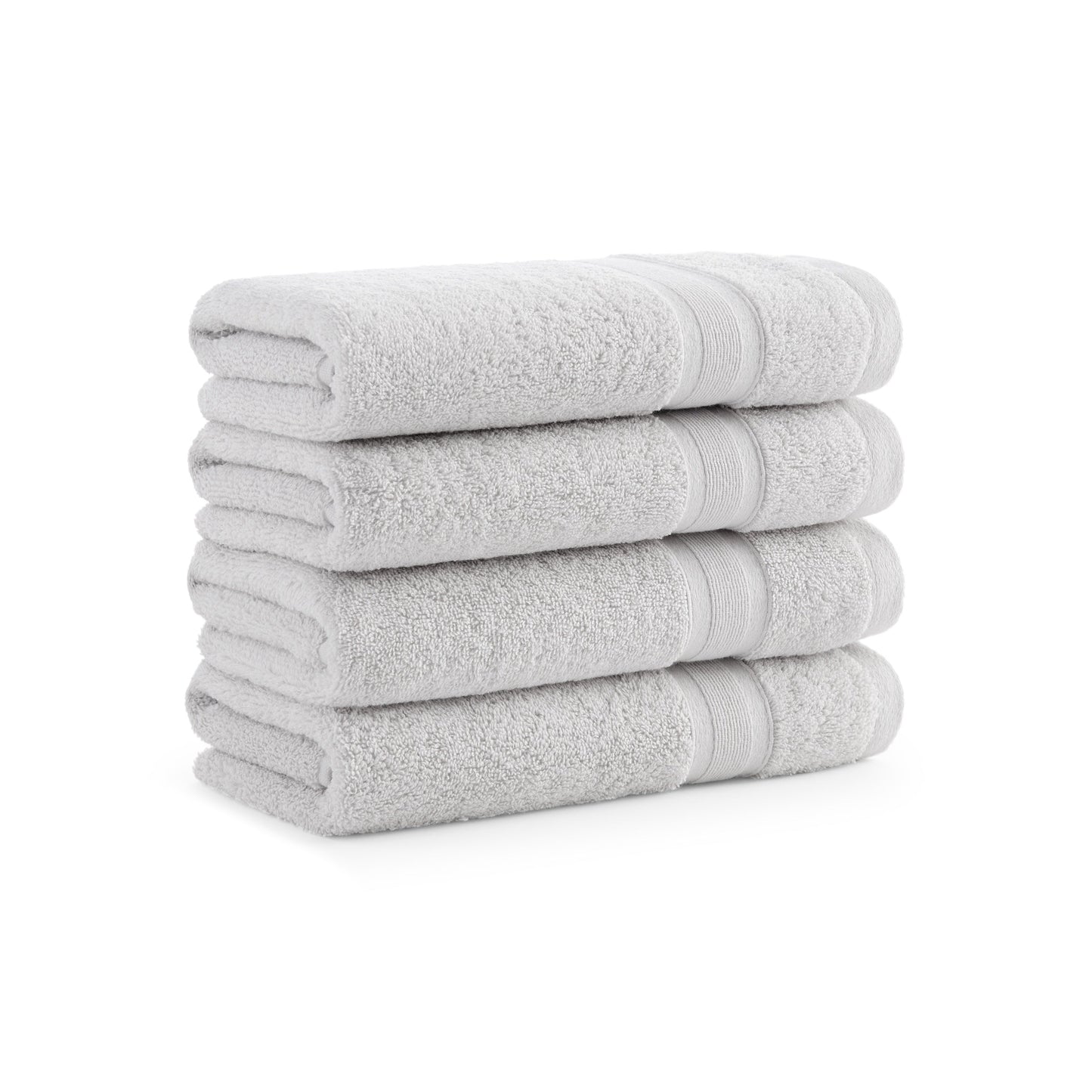 Aston & Arden Aegean Recycled Hand Towel 18x30 Light Gray Solid (4/Pack) (P-HT-RO-1830-LG)