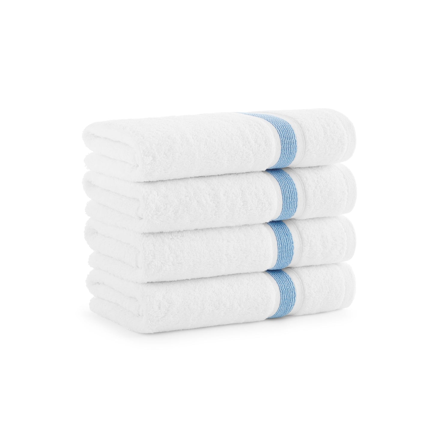 Aston & Arden Aegean Recycled Hand Towel 18x30 Blue Striped (4/Pack) (P-HT-RT-1830-BL)