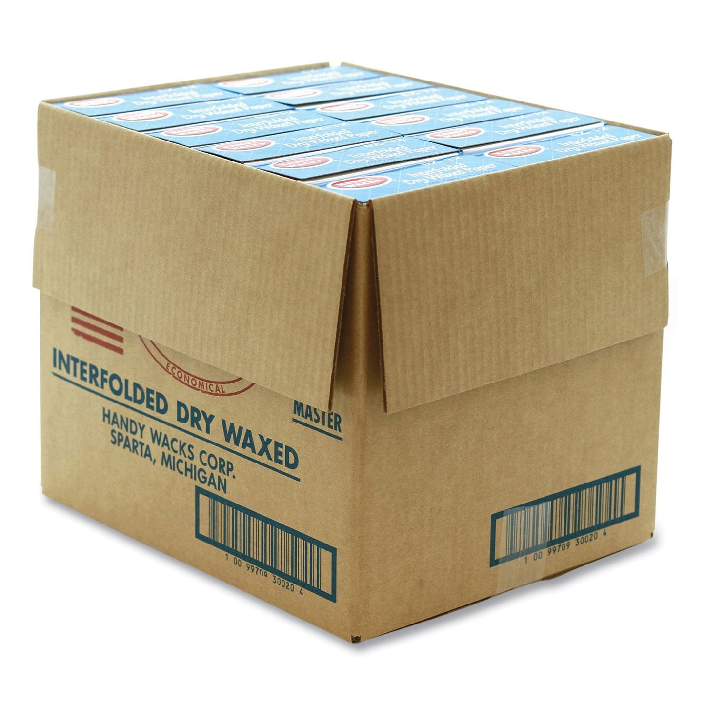 Handy Wacks Interfolded Dry Waxed Paper, 10.75 x 12, 500 Box, 12 Boxes/Carton (HWAEZ12)