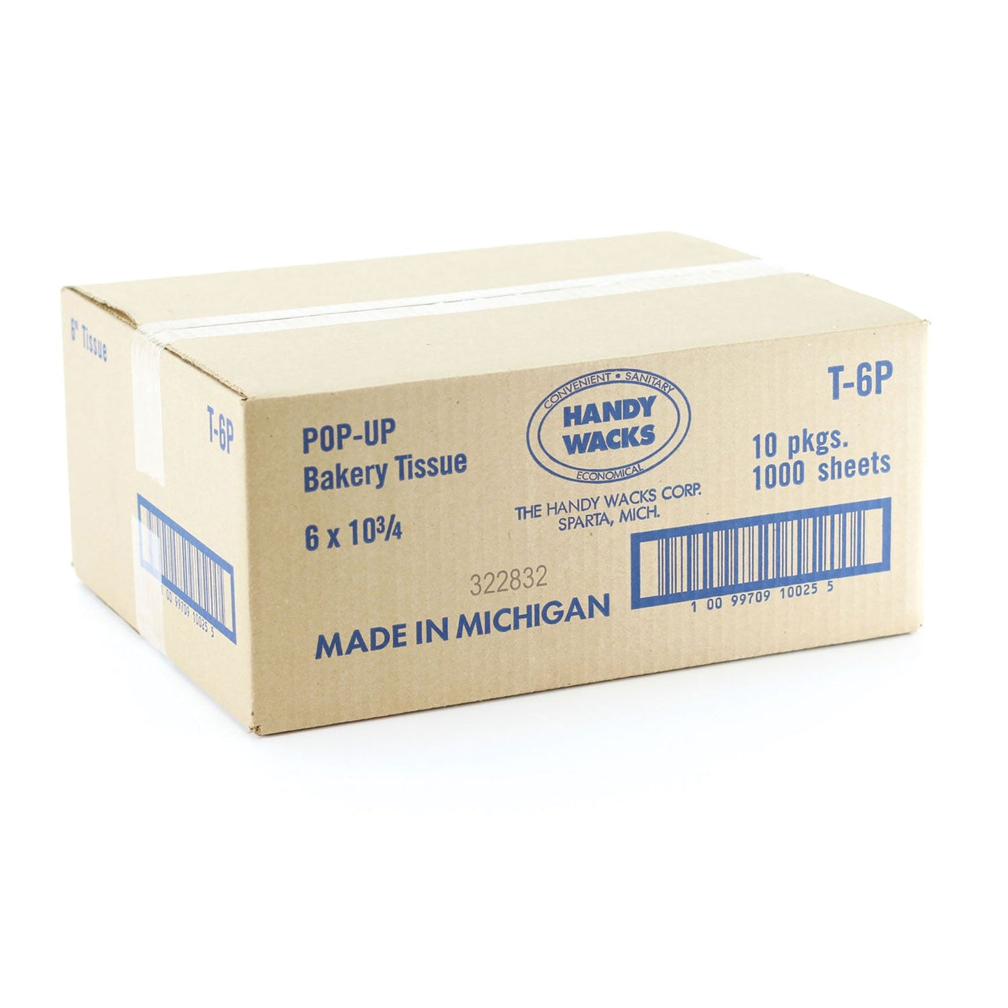 Handy Wacks Bakery Pick-up Tissue, 10.75 x 6, 1,000/Box, 10 Boxes/Carton (HWAT6P)