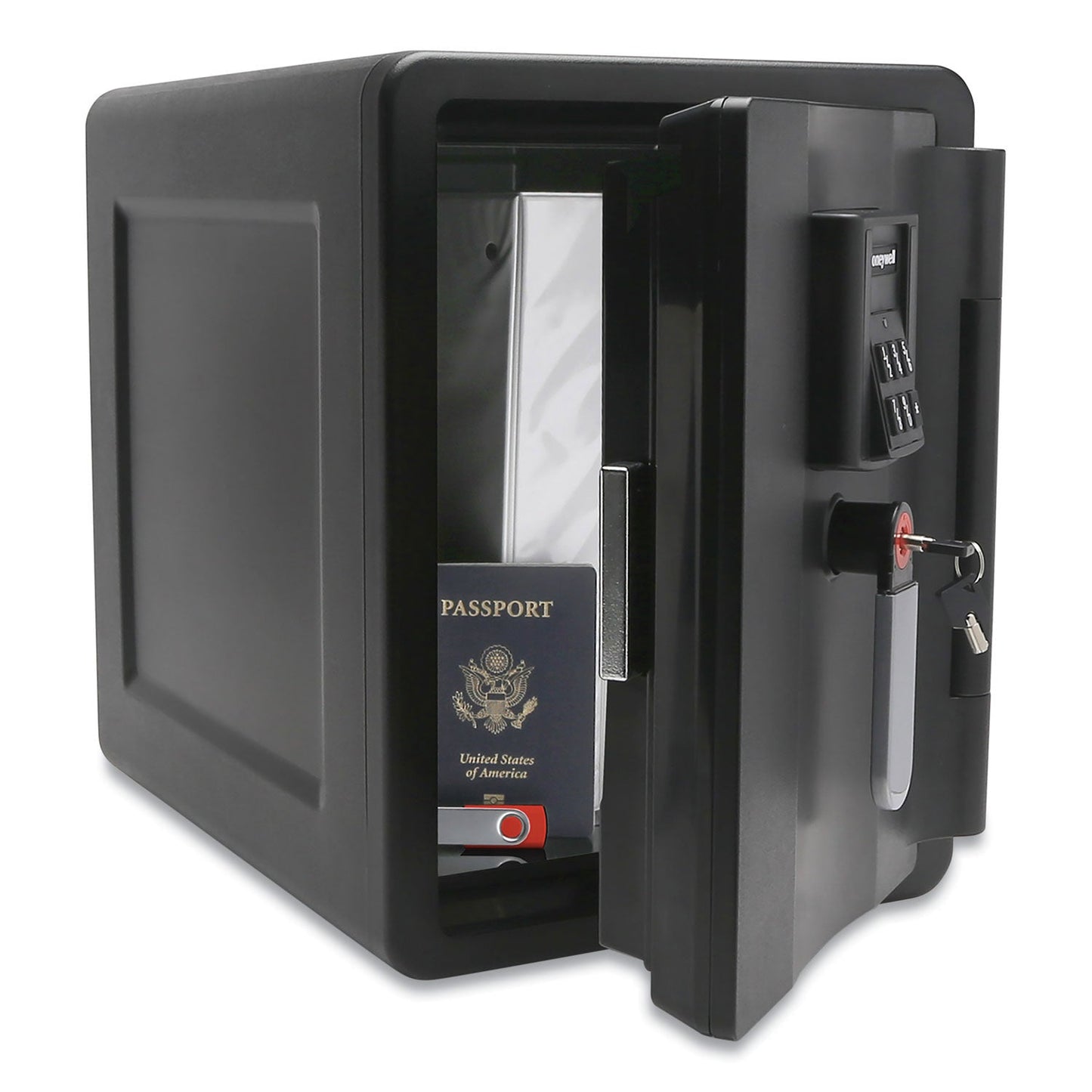 Honeywell Fire and Waterproof Safe with Digital Lock, 11.8 x 16.7 x 15.6, 0.7 cu ft, Black (HWL2901)