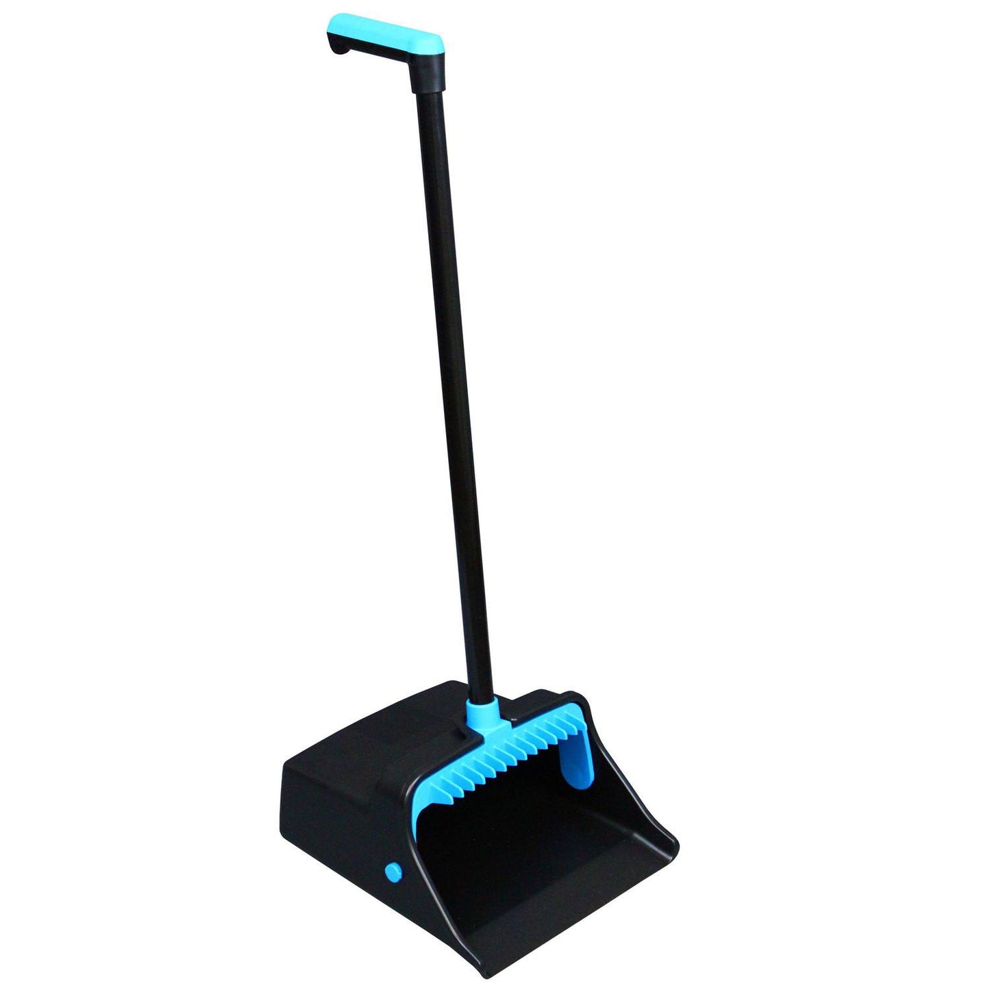 Impact LobbyMaster Plastic Dust Pan, 12.32" Wide, 31.84" Aluminum Handle, Blue/Black, 6/Carton (IMPT001101)