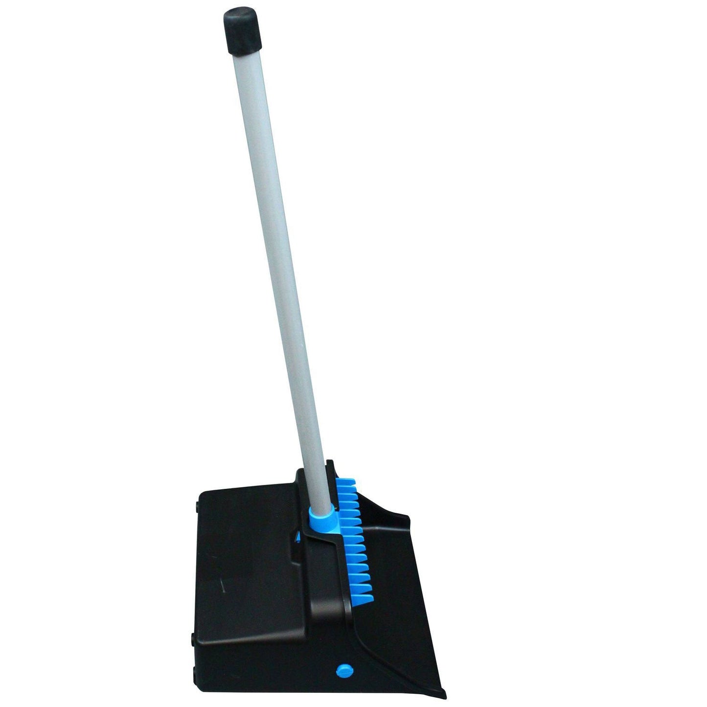 Impact LobbyMaster Plastic Dust Pan, 11.72" Wide, 31" PVC Handle, Blue/Black (IMPT001301)