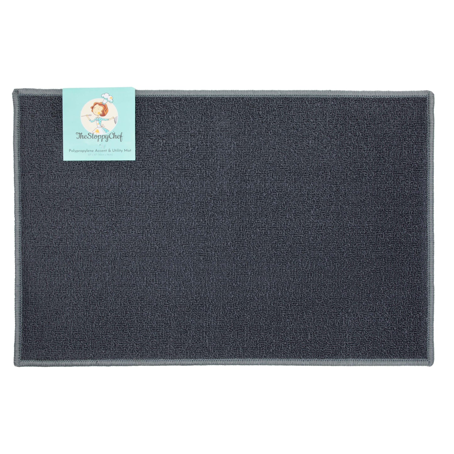 Sloppy Chef Accent Rug 20x30 Charcoal (PNP-JKT-20X30-CH)