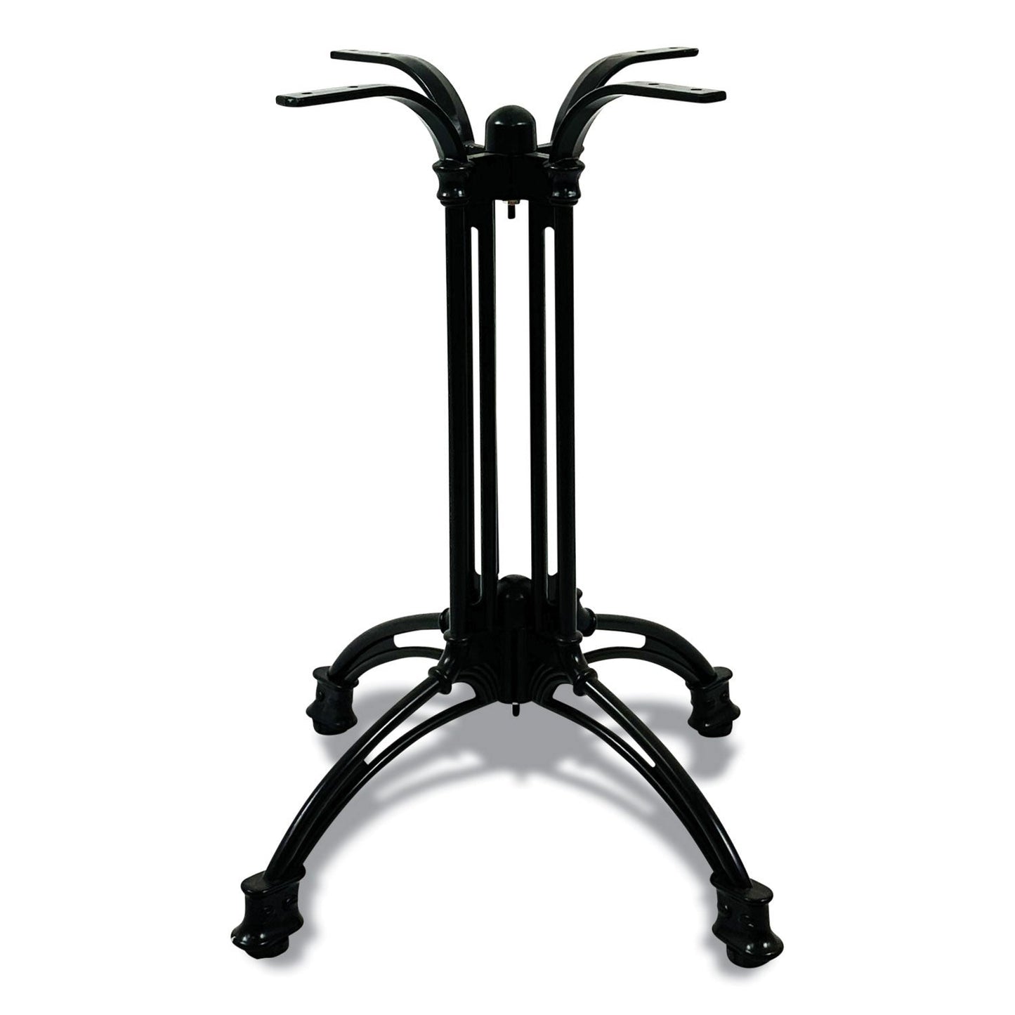 JMC Furniture Topalit Tables, Round, 36" dia x 29"h, Teak Top, Black Iron Base/Legs (JMC10636R8)