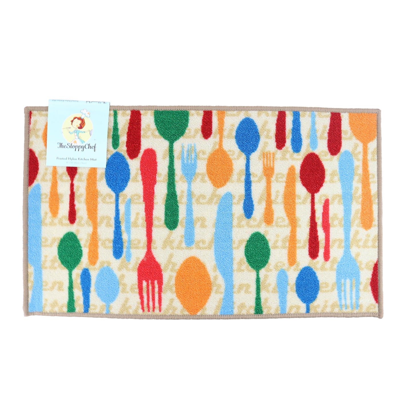 Sloppy Chef Printed Rug 18x30 Cutlery (KTC-18X30-CUT)