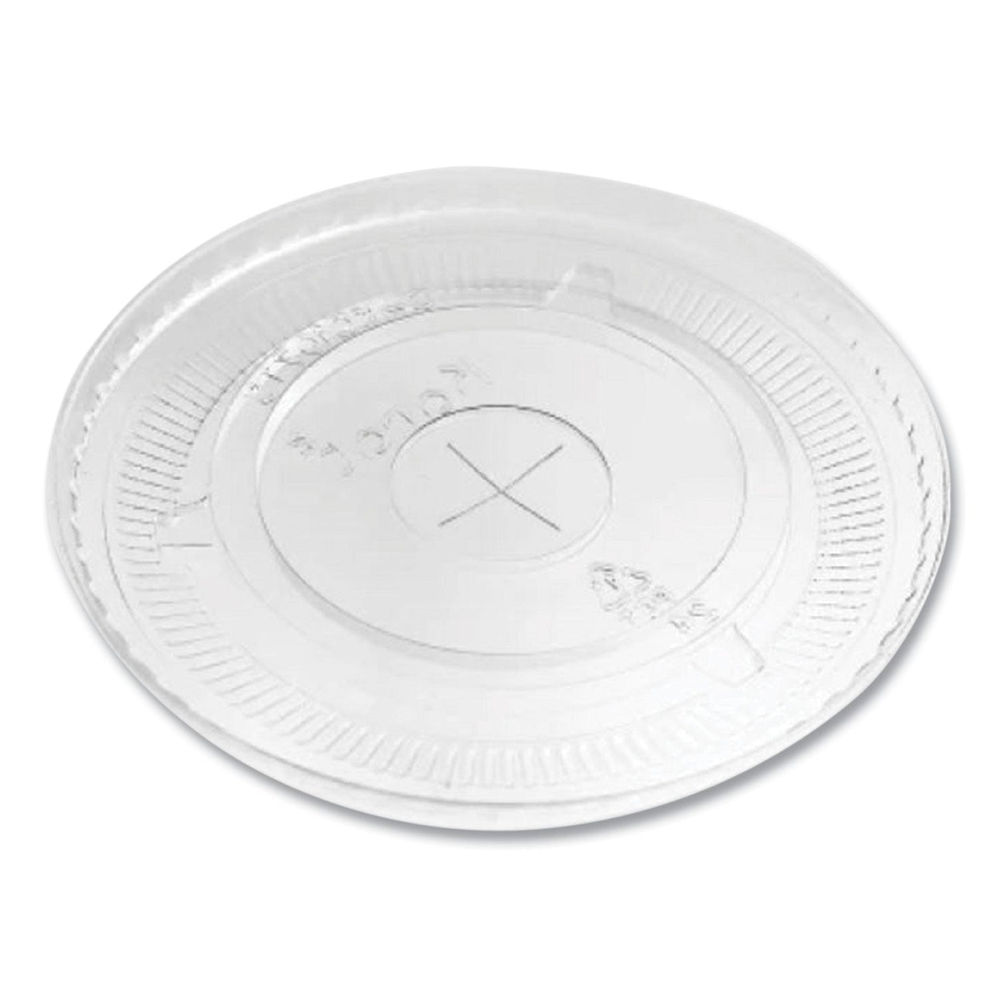Karat PET Lids, Flat with Straw Slot, Fits 32 oz Cold Cups, Clear 500/Carton (KRTCKC107TS)