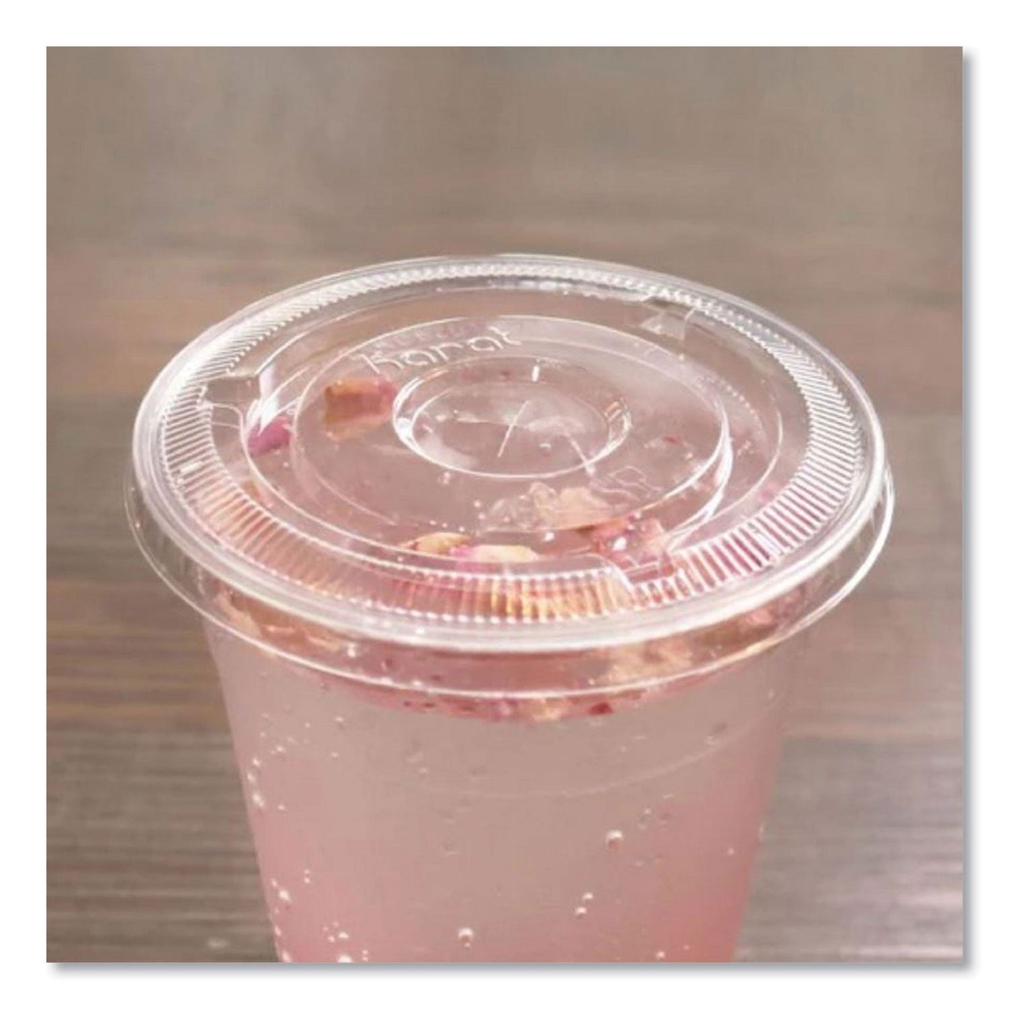Karat PET Lids, Flat with Straw Slot, Fits 12 oz to 24 oz Cold Cups, Clear, 1,000/Carton (KRTCKC626TS)