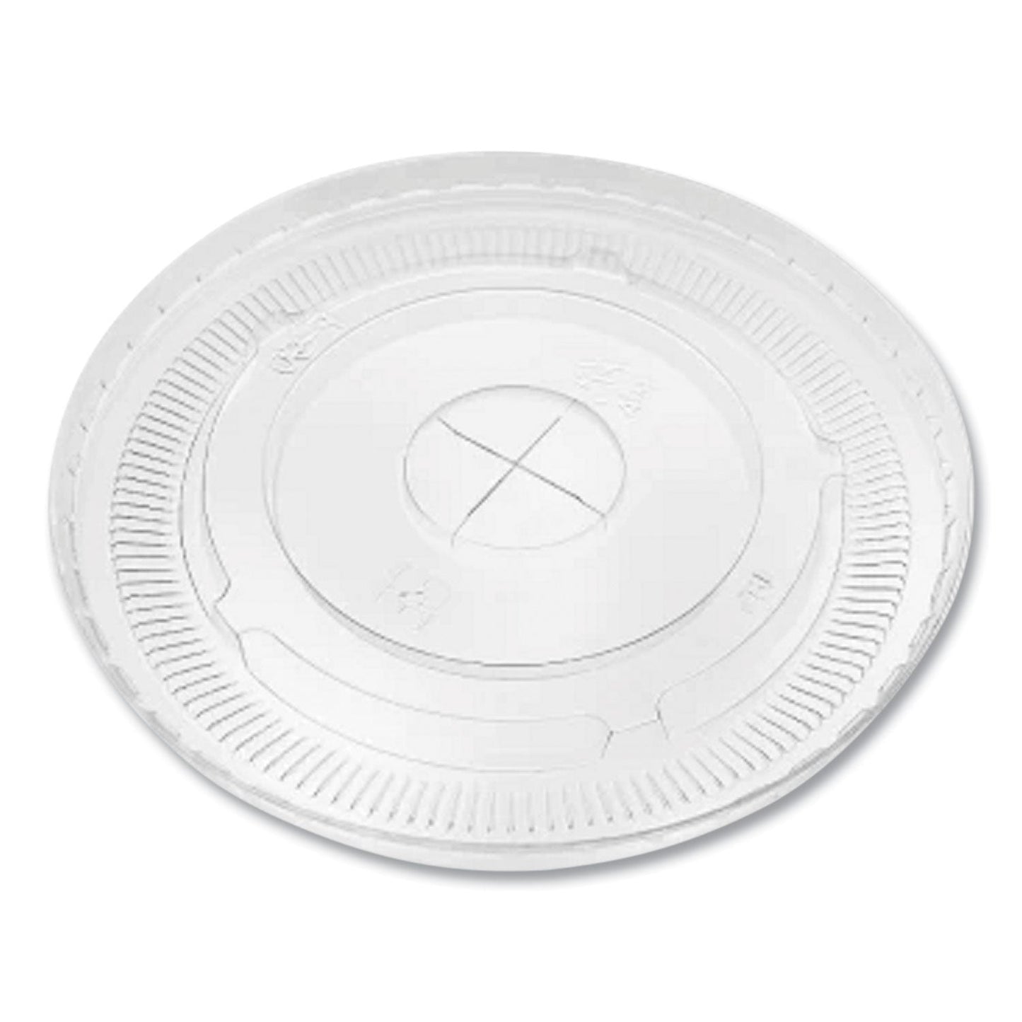 Karat PET Lids, Fits 12 oz to 22 oz Double Poly Paper Cold Cups, Flat Lid, Clear, 1,000/Carton (KRTCKCL90)