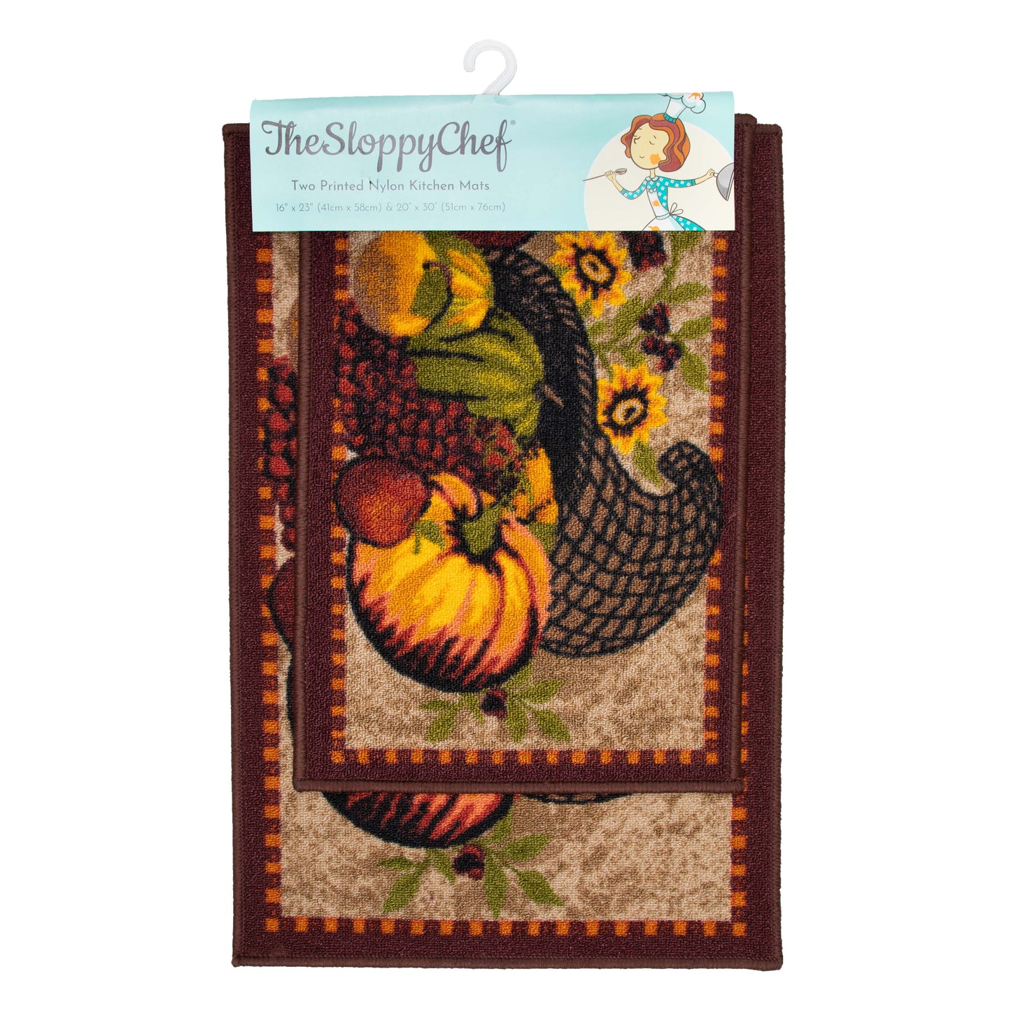 Sloppy Chef Printed 2pc Rug Set Harvest (PNP-KTC-2PC-HAR)