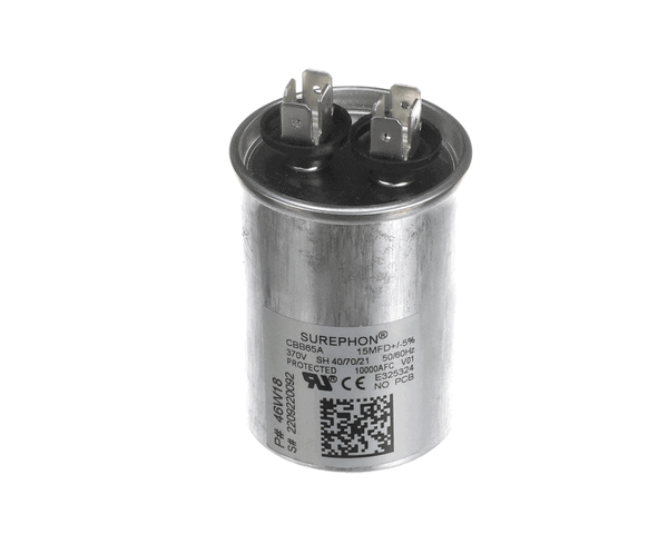 Lennox 46W18 Run Capacitor, 15 Mfd, 370V, Round (LEN46W18)