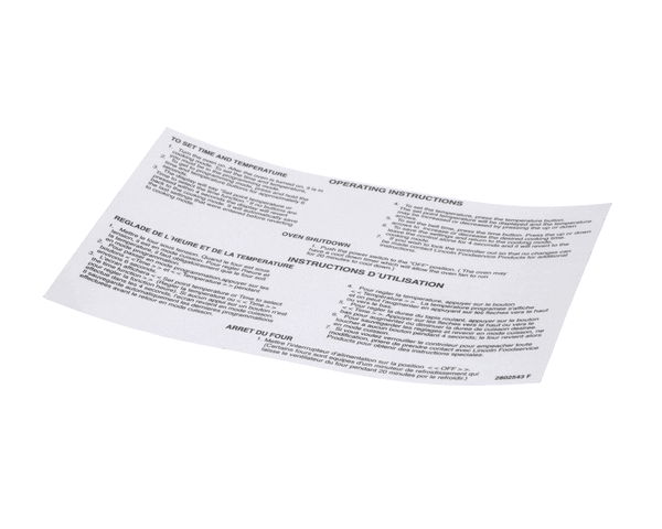 Lincoln 2802543 Label Oper 2''Gas (LIN2802543)
