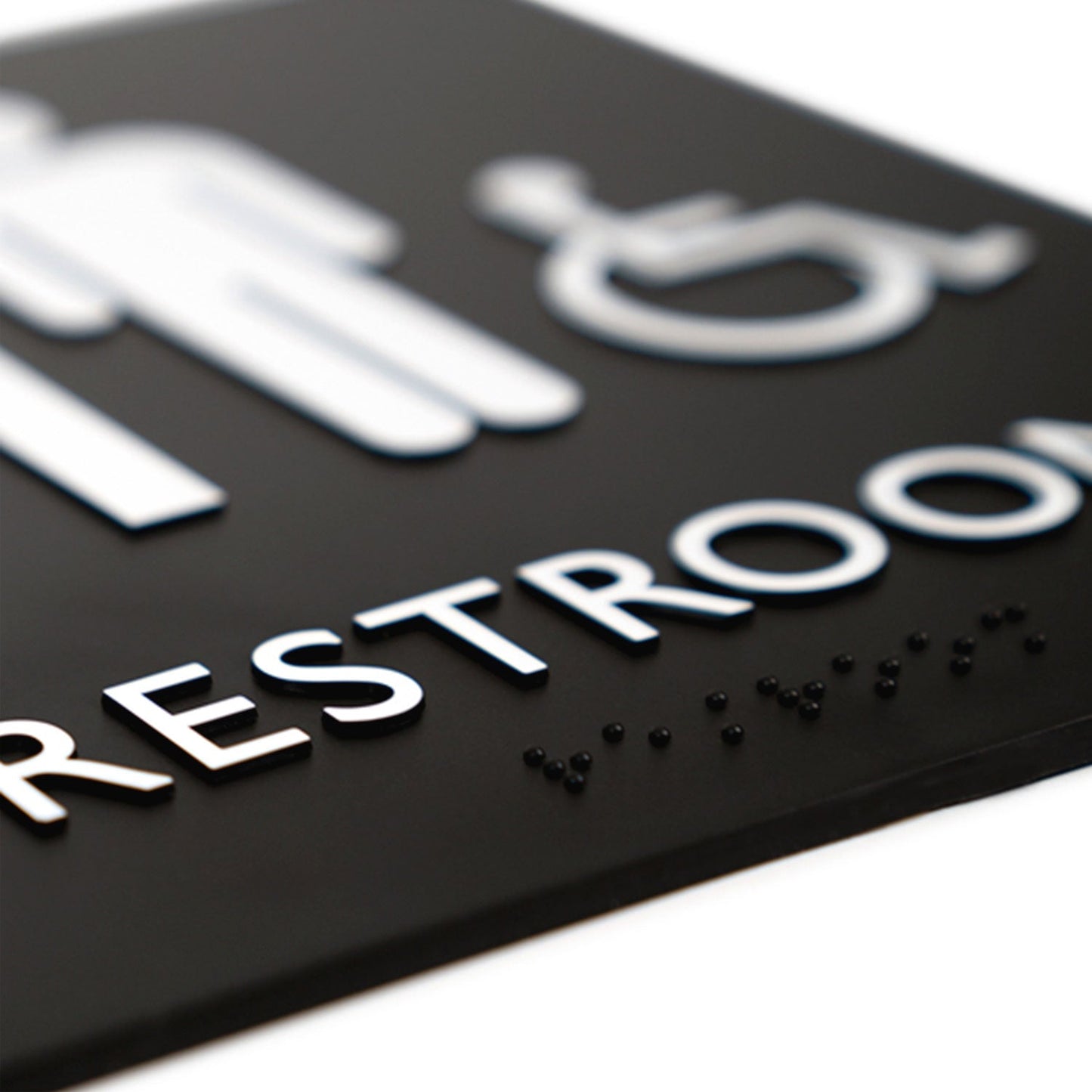 lorell-restroom-sign-1-each-8-x-8-height-square-shape-easy-readability-injection-molded-plastic-black-llr02655_2