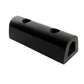 Global lndustrial Extruded Fender Bumper, Half Oval, 24Wx4-1/4H, Black (WBB54113)