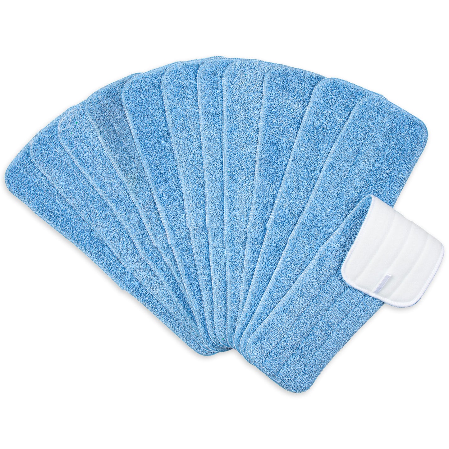 Arkwright Home Microfiber Flat Wet Mop Pads ECOMONY 18" Blue (12/Pack) (PNP830018B-F)