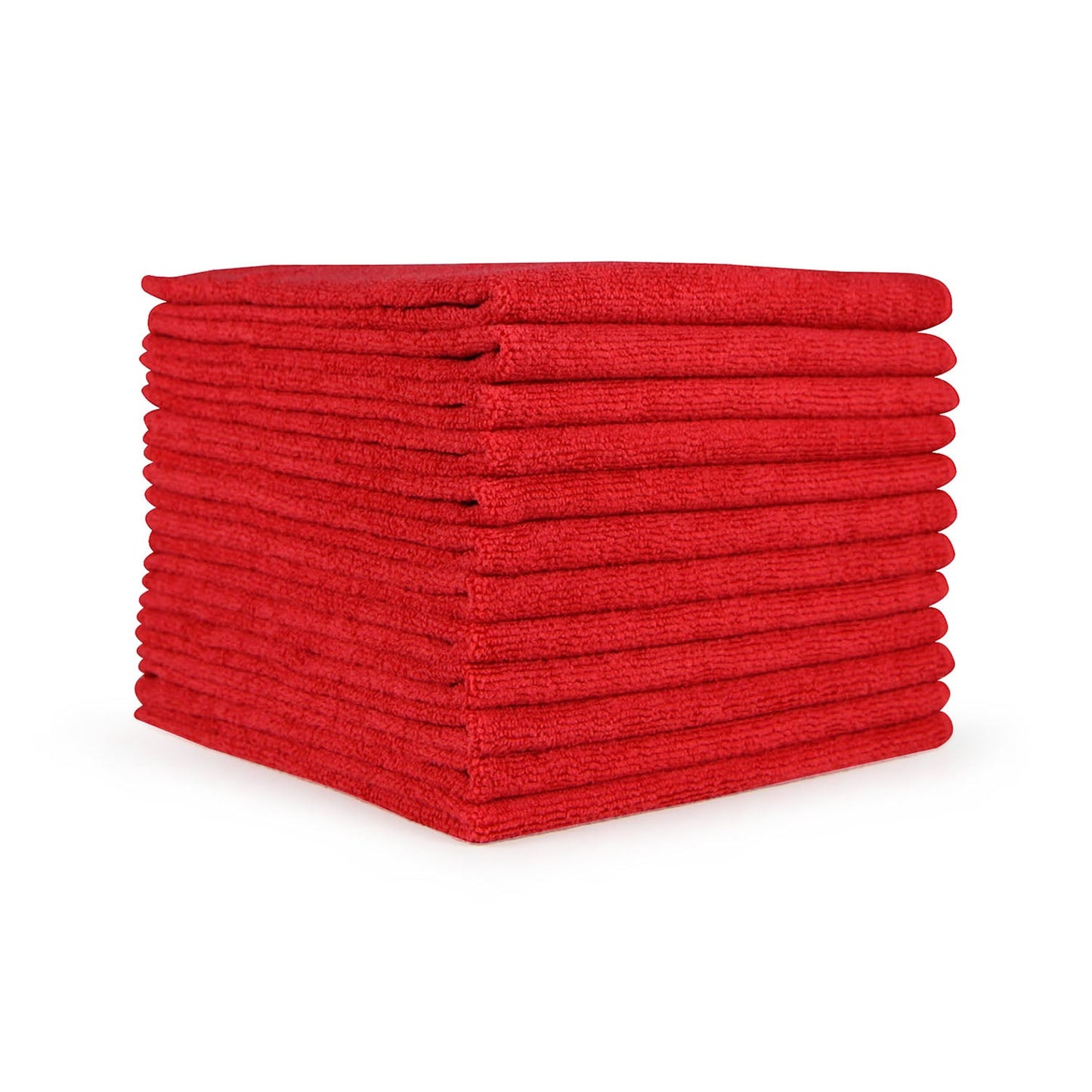 Arkwright Home Smart Choice Microfiber Cloths 16x16 49gm Red (12/Pack) (PNP915100R)