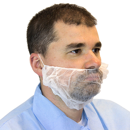 Safety Zone® 18 in. Polypro Machine Made Beard, Case of 1000 (SZNMBC-PLEATEDW)