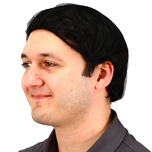 Safety Zone® 21 in. Heavyweight Polyester Hairnet Black, Case of 1000 (SZNMC-21-1000BLK)