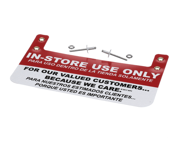 Mart Cart 200-1155 Sign W/Hardware: "No Children" (MCT200-1155)