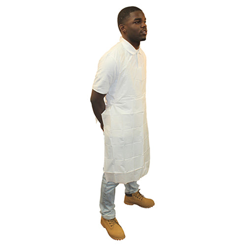 Safety Zone® ProGuard® Polyethylene Aprons, White, 28"x46", 2 Mil, 100/Box, 5 bxs/Case (SZNMDP-46-2)