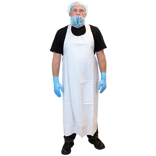 Safety Zone® ProGuard® Vinyl Die Cut Aprons, White, 35"x45", 8 Mil, 12/Bag, 6 Bags/Case (SZNME8W-45SZ)
