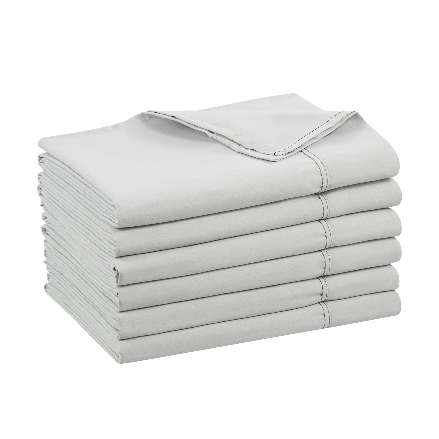 Host & Home Microfiber Flat Sheet Full Grey (6/Pack) (P-MFS-81108-GY)