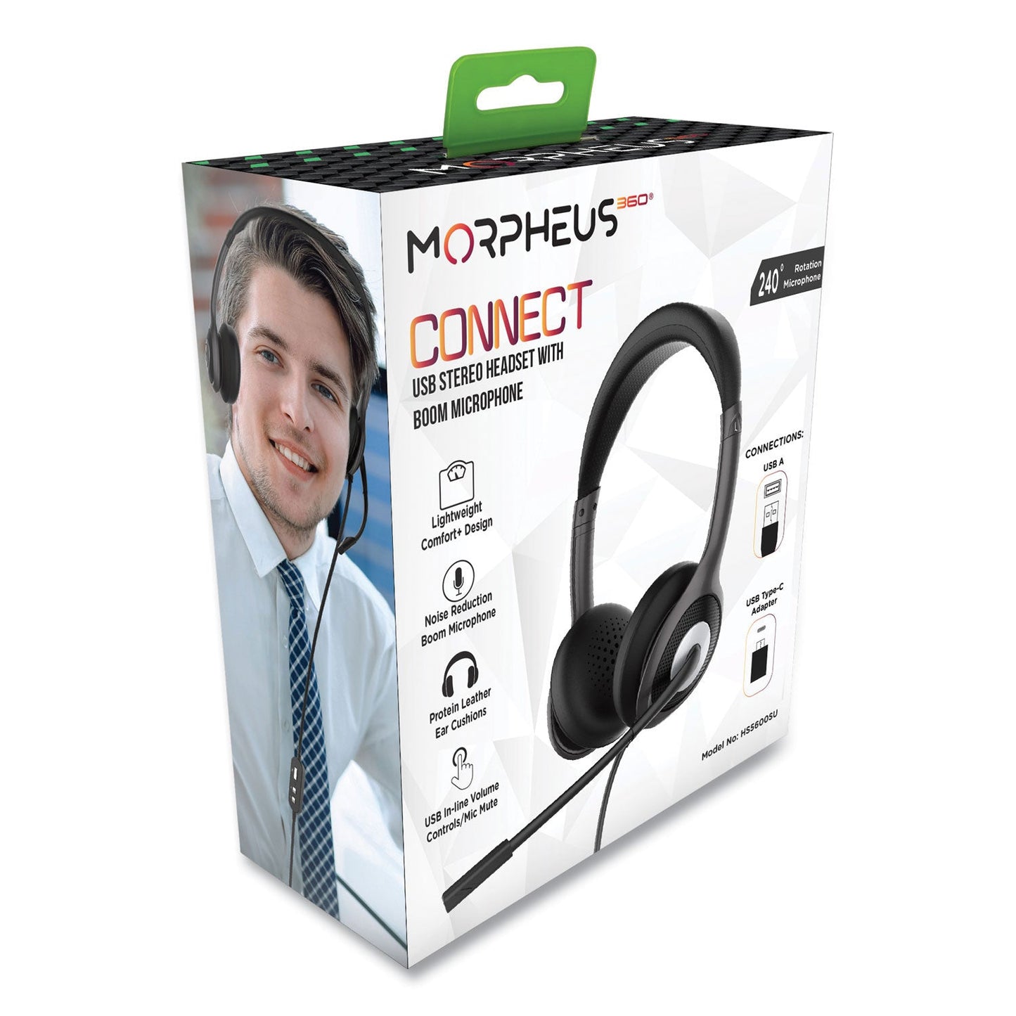 Morpheus 360 HS5600SU Connect USB Stereo Headset with Boom Microphone (MHSHS5600SU)