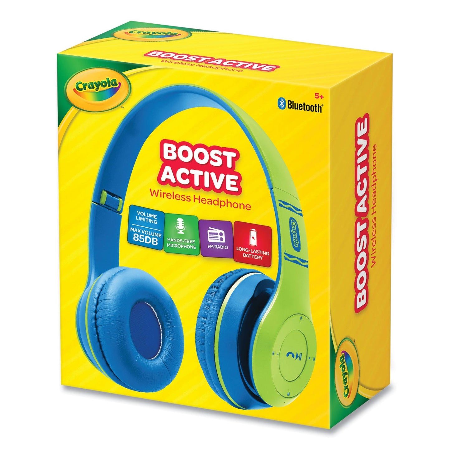 Crayola Boost Active Wireless Headphones, Green/Blue (MIGCHPBT348GRN)