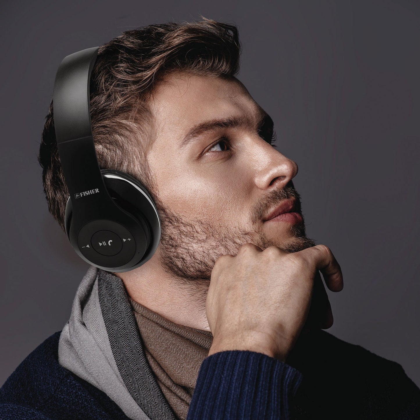 Fisher Peak Wireless Headphones, Black (MIGFBHP382K)