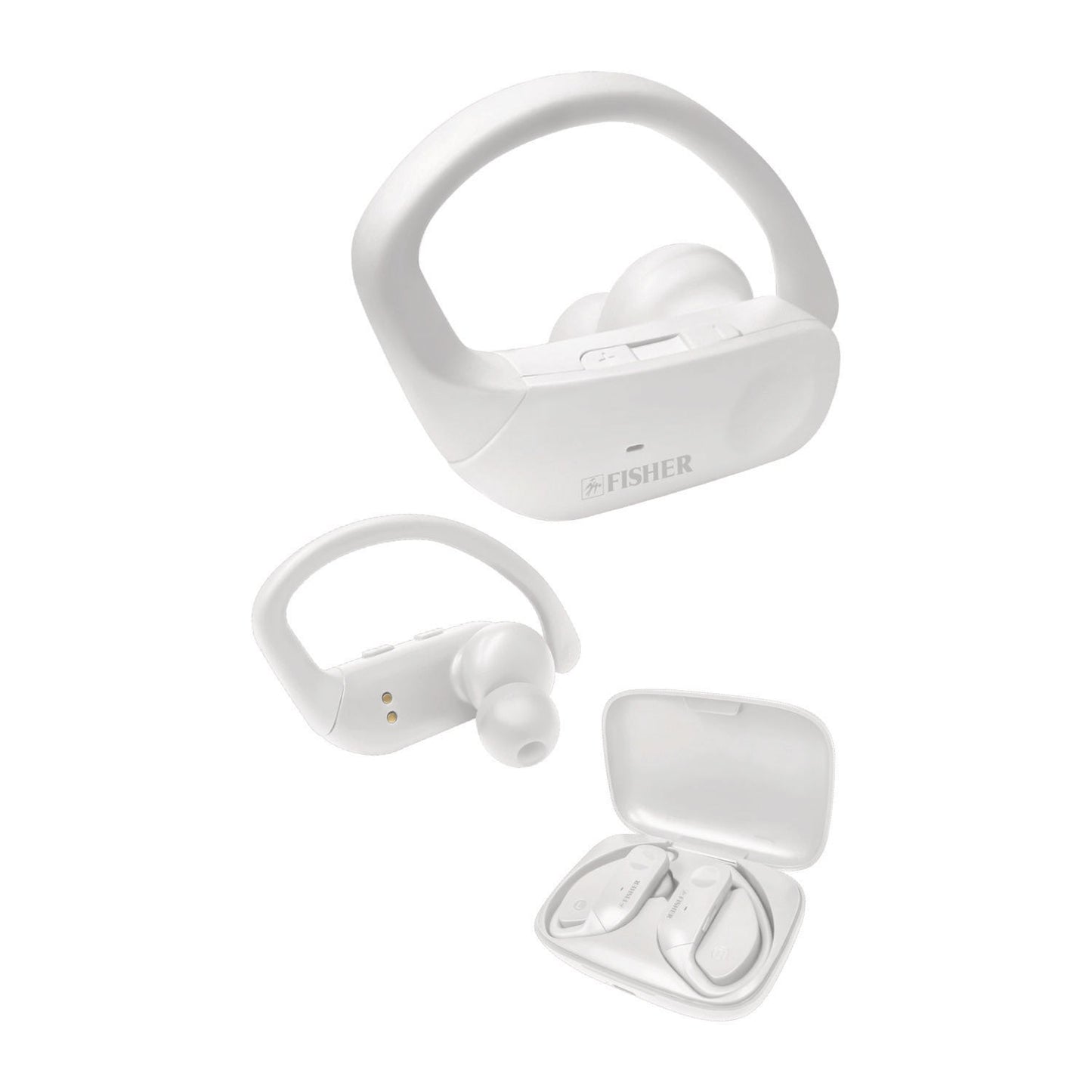 Fisher Edge Pro True Wireless Earphones, White (MIGFTW220W)