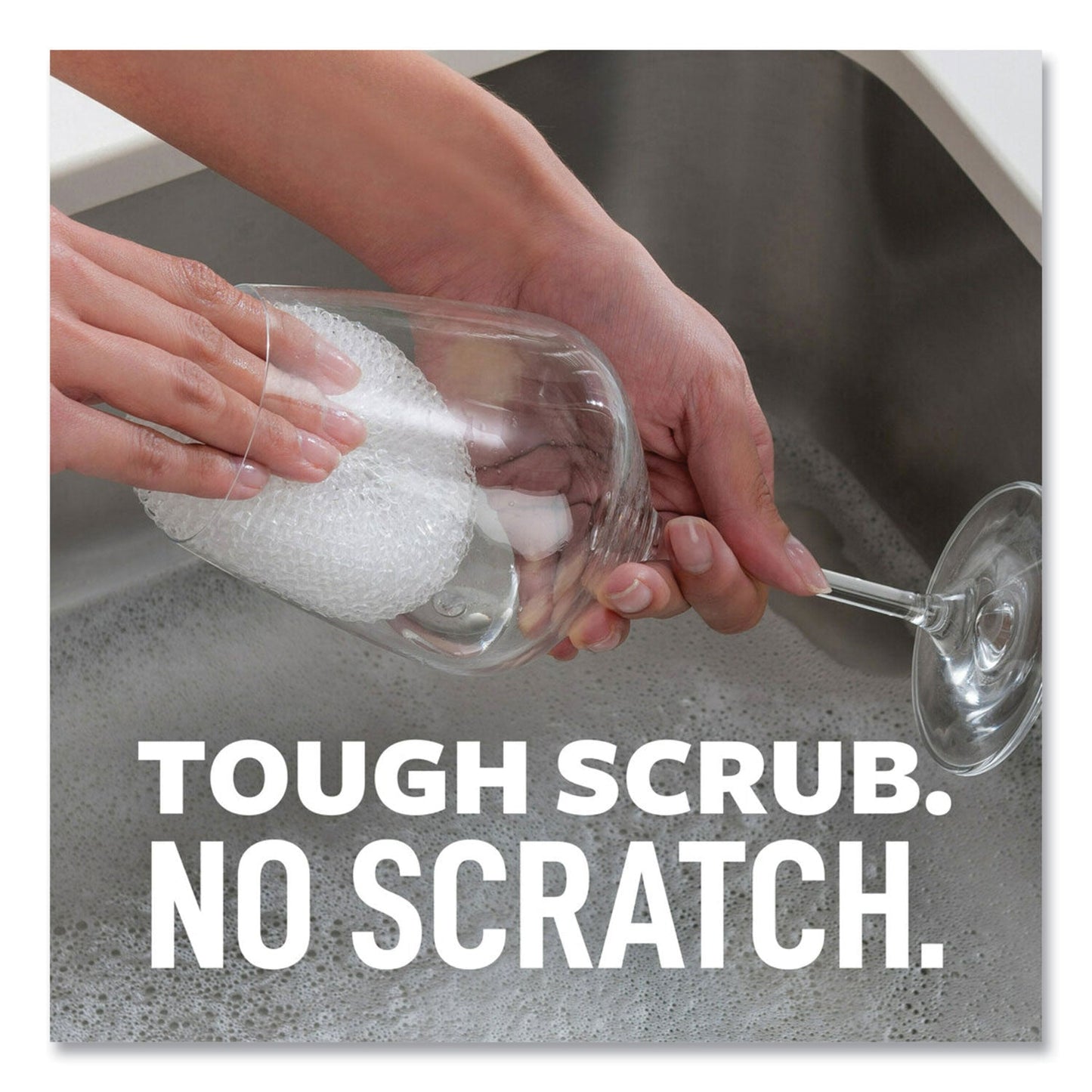 Scotch Brite Greener Clean Recycled Scrubbing Circle, 3.5" Diameter, 0.7" Thick, White, 3/Pack (MMM215GC)
