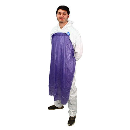 Safety Zone® ProGuard® Vinyl Aprons w/ String Ties, Hemmed, Blue, 35"x48", 8 Mil, 12/Bag, 6 Bags/Case (SZNMPB-48)