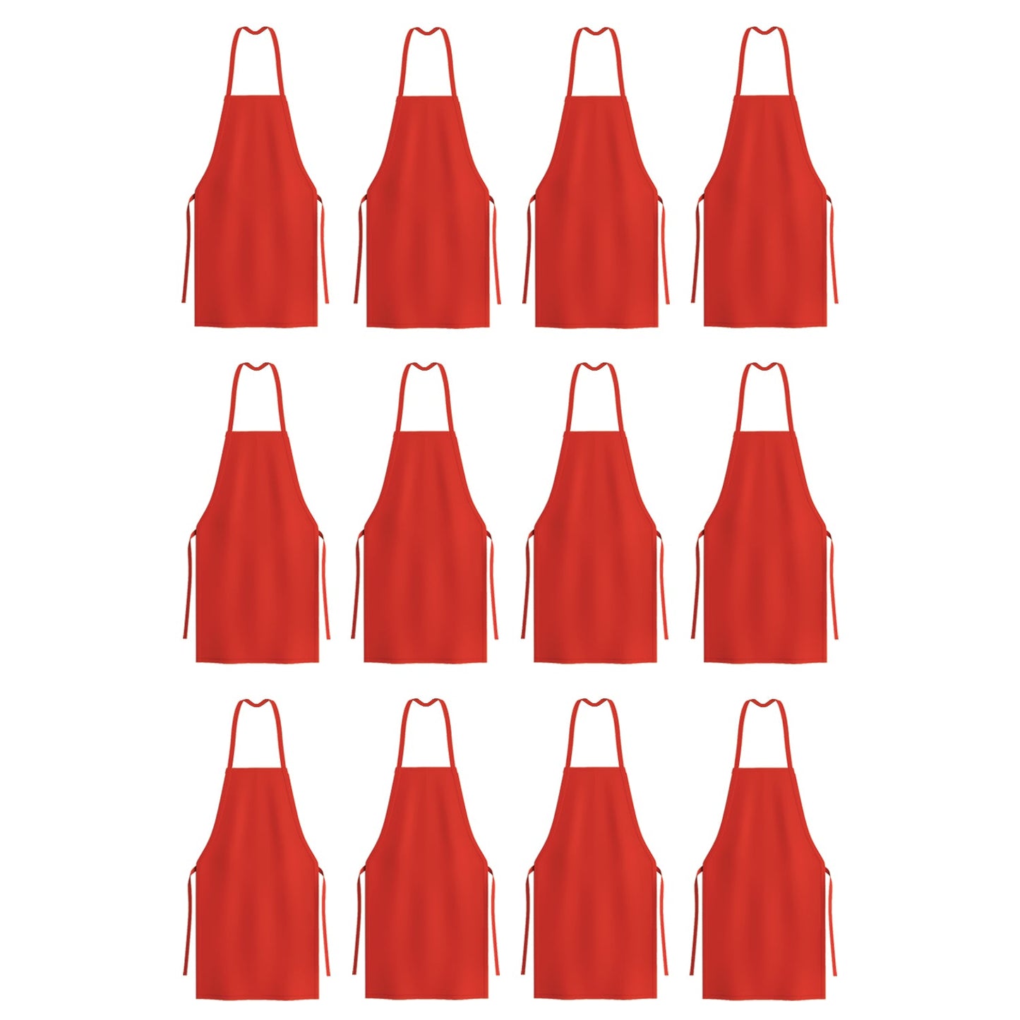Arkwright Home Mariposa Bib Apron 33x30 Red (12/Pack) (P-APRN-R-SPUN)